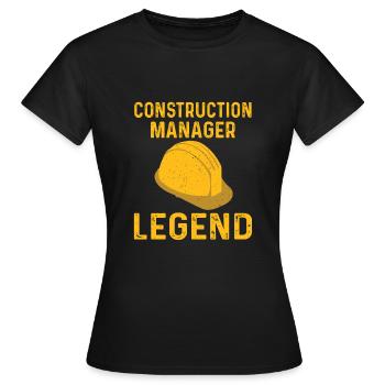Légende du gestionnaire de site - T-shirt Femme - noir - Devant - AI Model Female 172 dark (172cm)