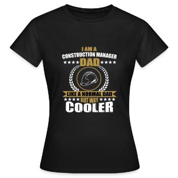Drôle de père gestionnaire de site - T-shirt Femme - noir - Devant - AI Model Female 172 dark (172cm)