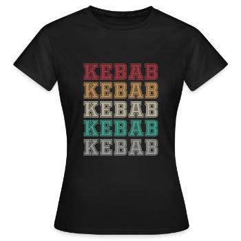 Kebab - T-shirt Femme - noir - Devant - AI Model Female 172 dark (172cm)