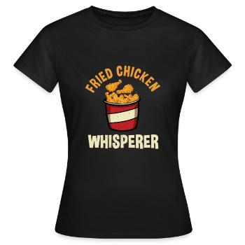 Chuchoteur de poulet frit - T-shirt Femme - noir - Devant - AI Model Female 172 dark (172cm)