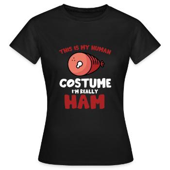 Jambon - T-shirt Femme - noir - Devant - AI Model Female 172 dark (172cm)