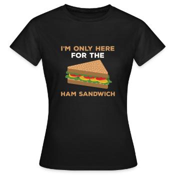Pain au jambon - T-shirt Femme - noir - Devant - AI Model Female 172 dark (172cm)