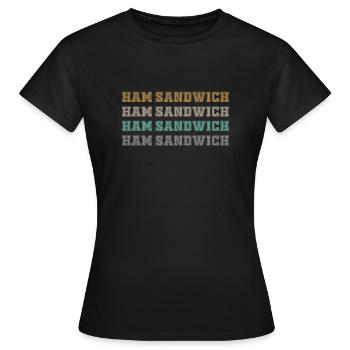 Sandwich au jambon - T-shirt Femme - noir - Devant - AI Model Female 172 dark (172cm)