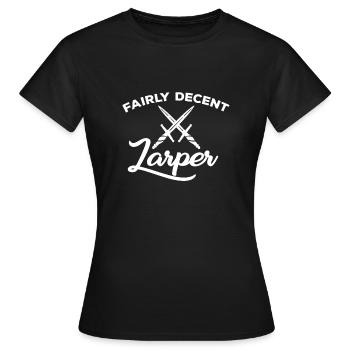 Assez décent Larper - T-shirt Femme - noir - Devant - AI Model Female 172 dark (172cm)