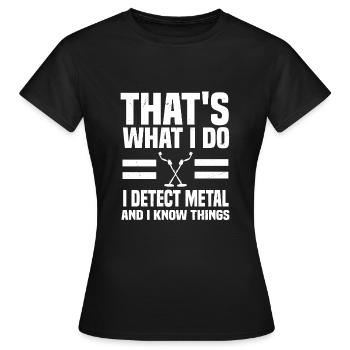 Metall Suche - Frauen T-Shirt - Schwarz - Vorne - AI Model Female 172 dark (172cm)