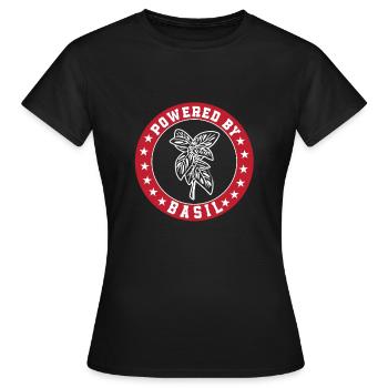 Angetrieben Von Basilikum - Frauen T-Shirt - Schwarz - Vorne - AI Model Female 172 dark (172cm)
