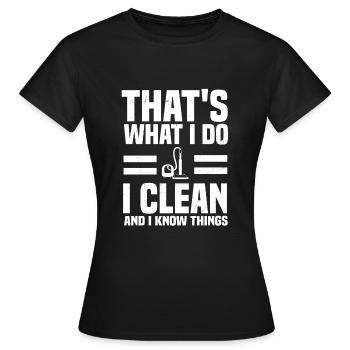 Nettoyant pour maison - T-shirt Femme - noir - Devant - AI Model Female 172 dark (172cm)