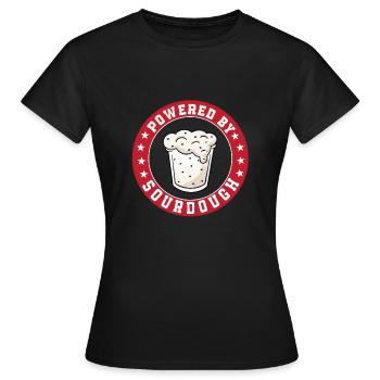 Alimenté au levain - T-shirt Femme - noir - Devant - AI Model Female 172 dark (172cm)