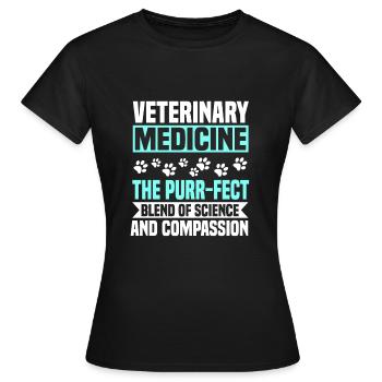 Veterinary medicine - Women's T-Shirt - black - Front - AI Model Female 172 dark (172cm)