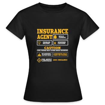 Insurance agent - Women's T-Shirt - black - Front - AI Model Female 172 dark (172cm)