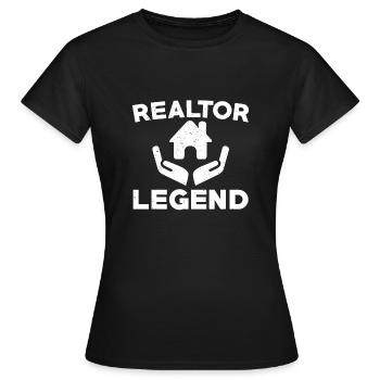 Légende du courtier - T-shirt Femme - noir - Devant - AI Model Female 172 dark (172cm)