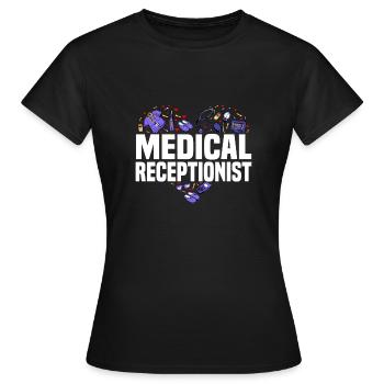 Medical receptionist - Women's T-Shirt - black - Front - AI Model Female 172 dark (172cm)