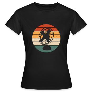 Retro Ferry Vêtements Porte-conteneurs - T-shirt Femme - noir - Devant - AI Model Female 172 dark (172cm)