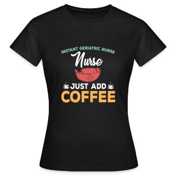 Retro Ferry Vêtements Porte-conteneurs - T-shirt Femme - noir - Devant - AI Model Female 172 dark (172cm)