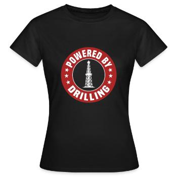 Angetrieben Durch Bohren - Frauen T-Shirt - Schwarz - Vorne - AI Model Female 172 dark (172cm)