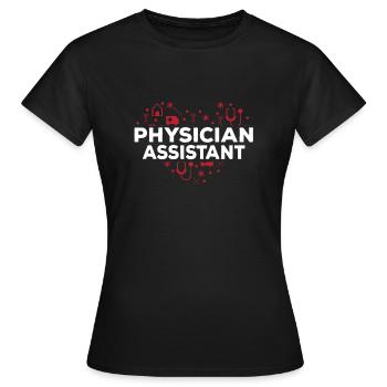 Assistant médical - T-shirt Femme - noir - Devant - AI Model Female 172 dark (172cm)