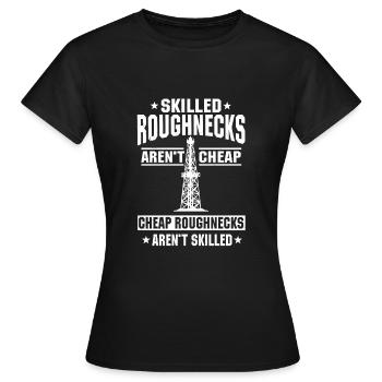 Retro Ferry Vêtements Porte-conteneurs - T-shirt Femme - noir - Devant - AI Model Female 172 dark (172cm)