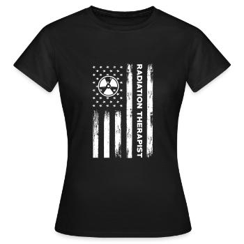 USA Flag Radiation Therapist America - T-shirt Femme - noir - Devant - AI Model Female 172 dark (172cm)