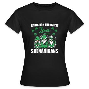 Radiothérapeute Saint-Patrick - T-shirt Femme - noir - Devant - AI Model Female 172 dark (172cm)