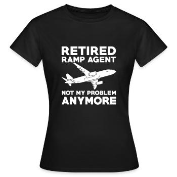 Agent de rampe à la retraite n’est plus mon problème - T-shirt Femme - noir - Devant - AI Model Female 172 dark (172cm)