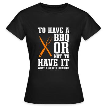 Lustiger BBQ-liebhaber - Frauen T-Shirt - Schwarz - Vorne - AI Model Female 172 dark (172cm)