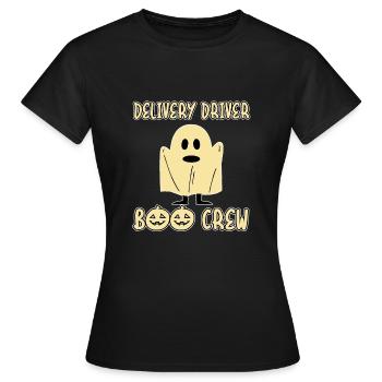 Livreur Boo Crew Effrayant Halloween Party - T-shirt Femme - noir - Devant - AI Model Female 172 dark (172cm)