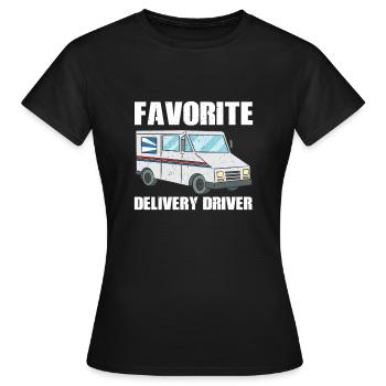 Costume préféré du chauffeur-livreur - T-shirt Femme - noir - Devant - AI Model Female 172 dark (172cm)