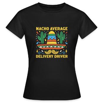 Chauffeur-livreur pas si moyen - T-shirt Femme - noir - Devant - AI Model Female 172 dark (172cm)