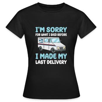 Chauffeur-livreur - T-shirt Femme - noir - Devant - AI Model Female 172 dark (172cm)