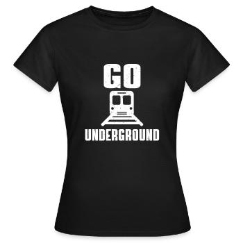 Go Underground - Subway - Women's T-Shirt - black - Front - AI Model Female 172 dark (172cm)