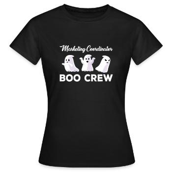 Coordonnatrice marketing Boo Crew Costume d’Halloween - T-shirt Femme - noir - Devant - AI Model Female 172 dark (172cm)