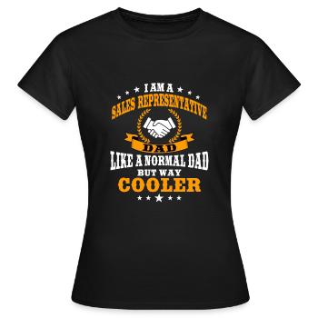 Funny Sales Rep Dad - Women's T-Shirt - black - Front - AI Model Female 172 dark (172cm)