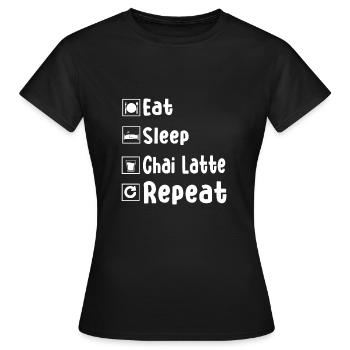 Chai Latte - Frauen T-Shirt - Schwarz - Vorne - AI Model Female 172 dark (172cm)