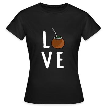 Thé Yerba mate - T-shirt Femme - noir - Devant - AI Model Female 172 dark (172cm)
