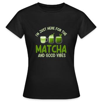 Matcha Latte - T-shirt Femme - noir - Devant - AI Model Female 172 dark (172cm)