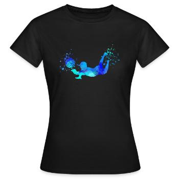 volley-ball, volley-ball, beachball,graffiti - T-shirt Femme - noir - Devant - AI Model Female 172 dark (172cm)
