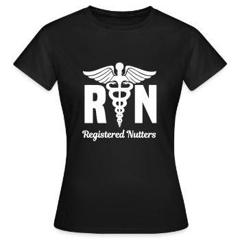 Drôle d’infirmière autorisée - T-shirt Femme - noir - Devant - AI Model Female 172 dark (172cm)