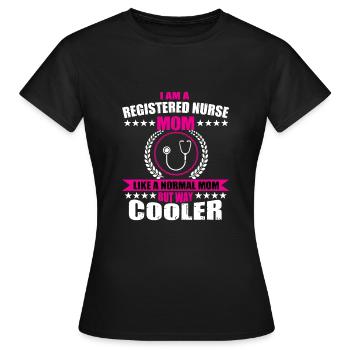 Infirmière autorisée Fête des mères - T-shirt Femme - noir - Devant - AI Model Female 172 dark (172cm)