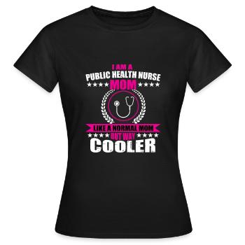 Krankenpflegens Gesundheitswesen Mama - Frauen T-Shirt - Schwarz - Vorne - AI Model Female 172 dark (172cm)