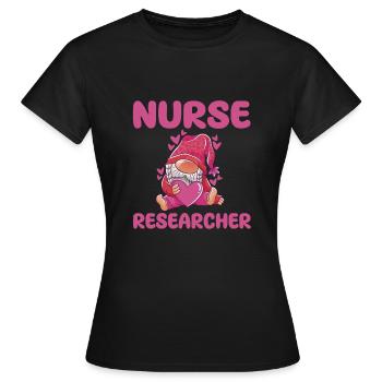 Nursing researcher - Women's T-Shirt - black - Front - AI Model Female 172 dark (172cm)