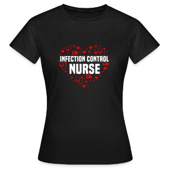 Conception du cœur de l’infirmière - T-shirt Femme - noir - Devant - AI Model Female 172 dark (172cm)