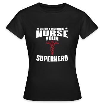 Allergie- Und Immunologiekrankenschwester - Frauen T-Shirt - Schwarz - Vorne - AI Model Female 172 dark (172cm)