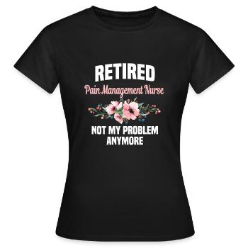 Infirmière en soulagement de la douleur - T-shirt Femme - noir - Devant - AI Model Female 172 dark (172cm)