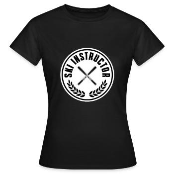 Moniteur de ski - T-shirt Femme - noir - Devant - AI Model Female 172 dark (172cm)