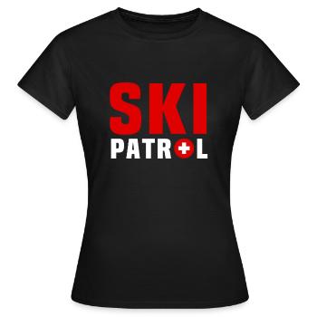 Sauvetage des pistes - T-shirt Femme - noir - Devant - AI Model Female 172 dark (172cm)
