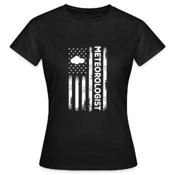 Météorologue américain météorologue Amérique observateur météorologique - T-shirt Femme - noir - Devant - AI Model Female 172 dark (172cm)