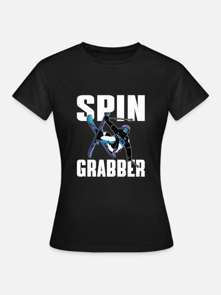 Spin Grabber Freestyle Skiing - Frauen T-Shirt - Schwarz