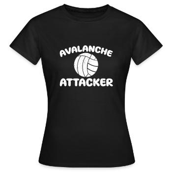 Attaquant d’avalanche - Volleyball sur neige - T-shirt Femme - noir - Devant - AI Model Female 172 dark (172cm)