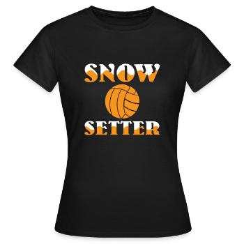 Snow Setter Snow Volleyball - Women's T-Shirt - black - Front - AI Model Female 172 dark (172cm)