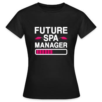 Zukünftiger Spa Manager Wellness-center - Frauen T-Shirt - Schwarz - Vorne - AI Model Female 172 dark (172cm)